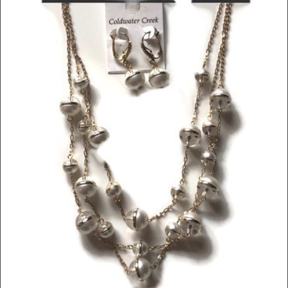 Coldwater Creek 🆕 Demi Bead Illusion earrings/necklace set in CC gift box - Picture 5 of 14